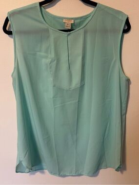 J.Crew Women’s Mint Green Sleeveless Top Size 14 EUC